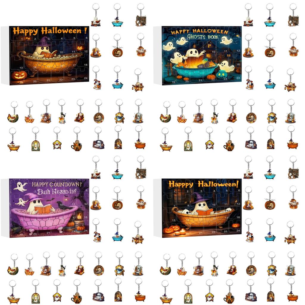 Halloween Ghost Keychain Series With Acrylic Material For Party Decor And Collectors