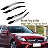 Front Fog Light Decorative Cover Trim For 2015-2018 Mercedes-Benz C Class Glossy