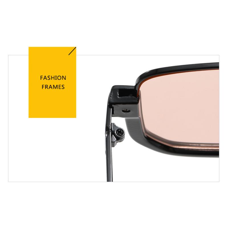 Ladies Double Beam Large Frame Sunglasses New Retro Personality Sun Glasses For Women Uv Protection Half Frame Eyeglasses