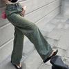 Jaren 2000 Vintage Verlengen Rechte Jeans Vrouwen Chique Koreaanse Hoge Taille Gewassen Denim Broek Vrouwelijke Elegante Streetwear Losse Wijde Pijpen Broek