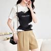 Fashion Silk T-shirt Women's Short-sleeved Summer New Fashion Printing Niche Design Mulberry Silk Top