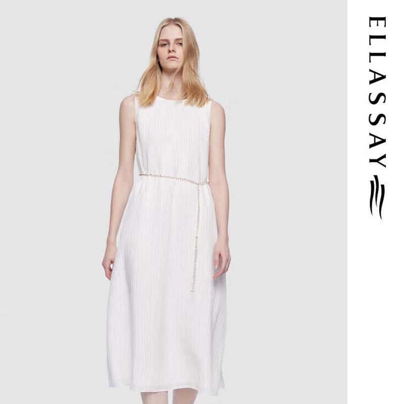 ELLASSAY Elegant Silk Blend A-Line Midi Dress M