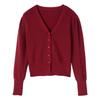 Women's Elegant French V-Neck Knit Cardigan