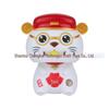 2-Inch Solar-Powered Golden Lucky Cat Waving Ornament for Desktop Decor