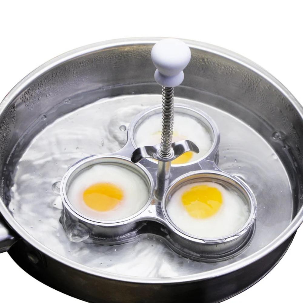 Maker for posjert egg i rustfritt stål Eggpanne Komfyr Poacher Non-stick egg kopp Dampende matlagingsverktøy Kjøkkenutstyr