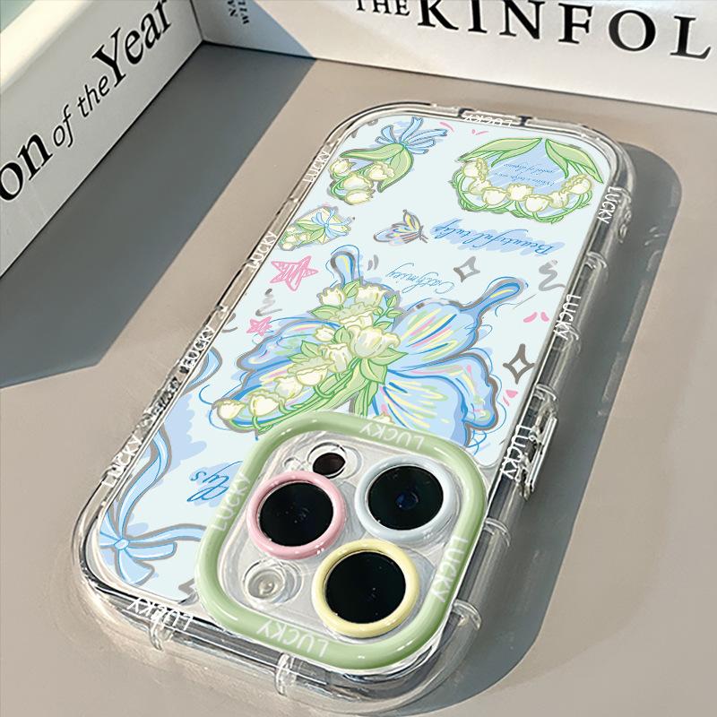 Hohler Schmetterlingsspiegel für Yu Cream Hülle für Apple 17 Weiblich für IPhone14/12/11promax Sturzsicher 15