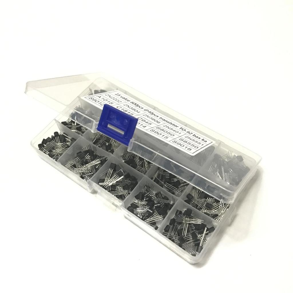 600pcs In Line Transistor NPN TO-92 PNP 2N2222-S9018 Foreign Trade Electronic Components Sample Box