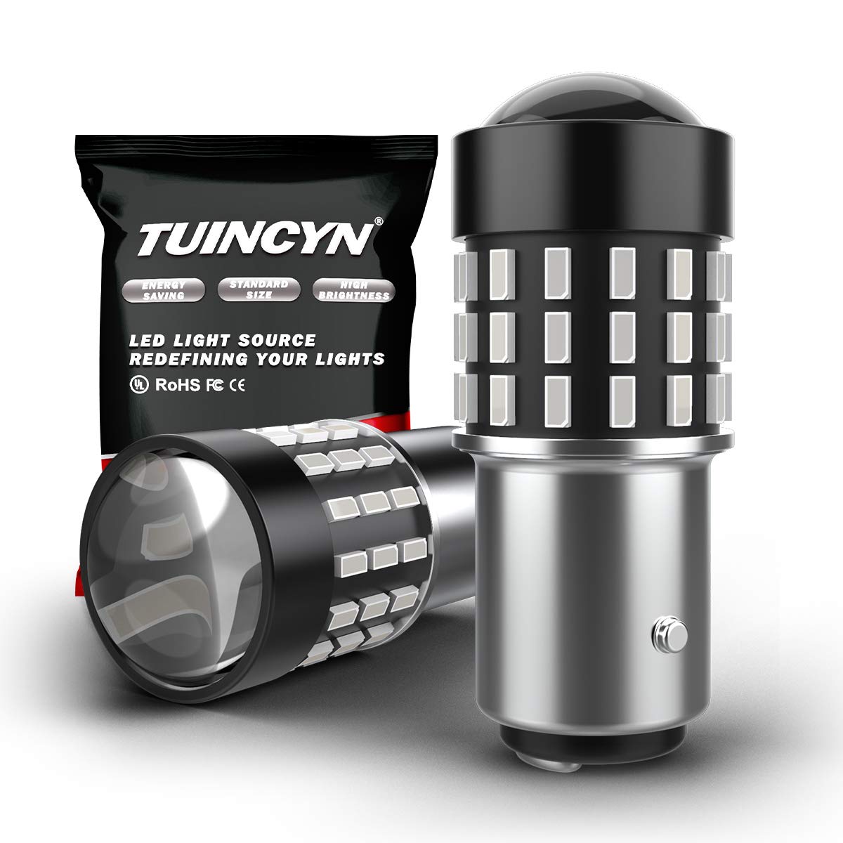 

TUINCYN 650 Lumen 1156 BA15S LED Bulb 1141 7506 1095 3014 54SMD Super Bright 2pcs 1156 червоний