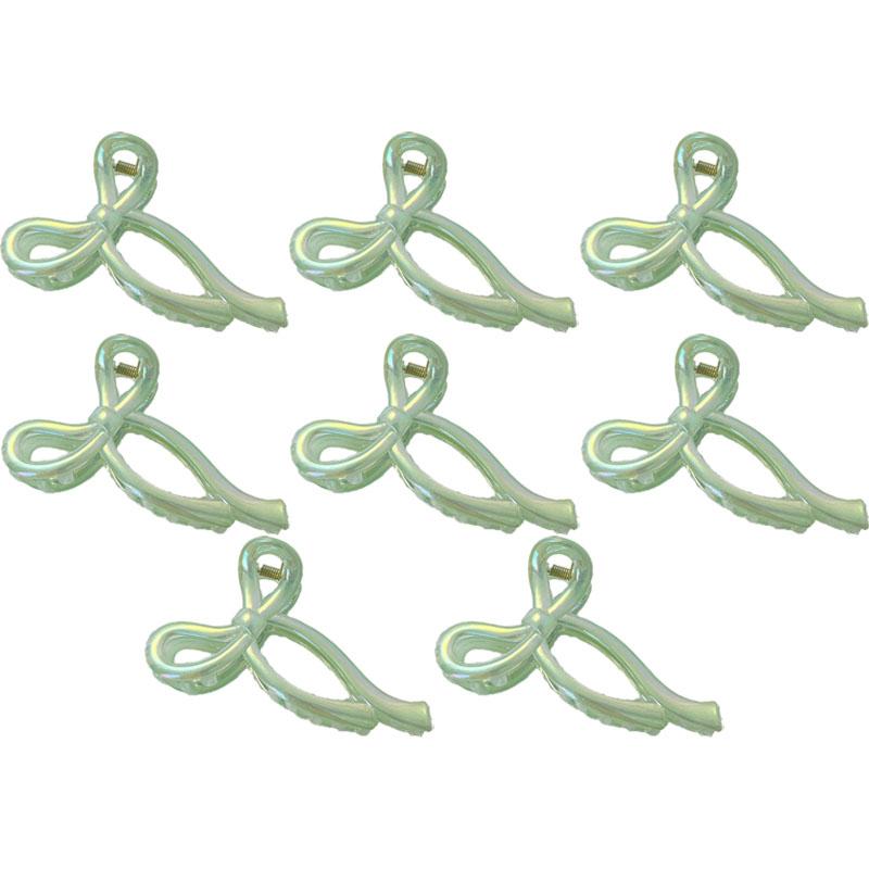 Bow Transparent Hair Clip Women's Jelly Color Shark Clip Dazzling Fashion Hair Accessories