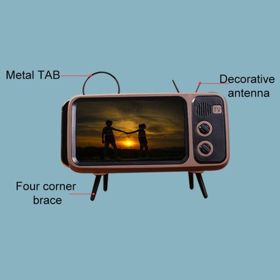 Portable Universal Retro TV Desktop Mobile Phone Holder Stand Mount Bracket