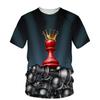 Trend 3D Printed Chess Graphic T Shirts For Men Short Sleeve Casual Tee Tops Streetwear Full Print Men Tshirt Designer Clothes Men