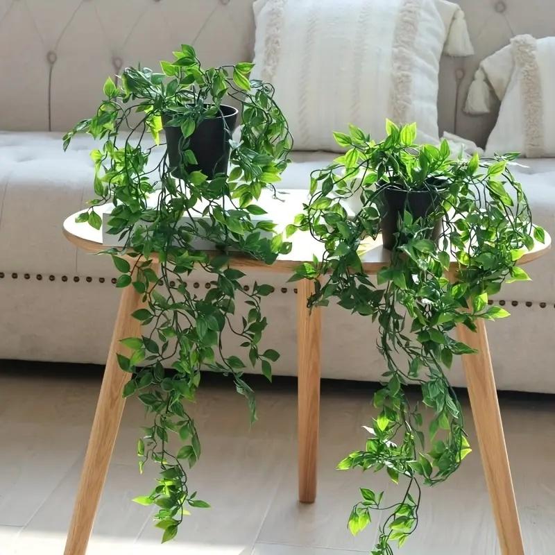 1Pc Artificial Hanging Plant Used for Decorating the Walls and Gardens of a House, Bedroom, or Garden Without Basin