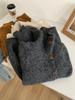 Minimalistischer koreanischer Wollstrick-Cardigan für Damen – Hoher Kragen, Knopfleiste, Weich & Trendig Herbst/Winter Pullover