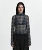 Kyuliti C See-Through Check T-Shirt_Black