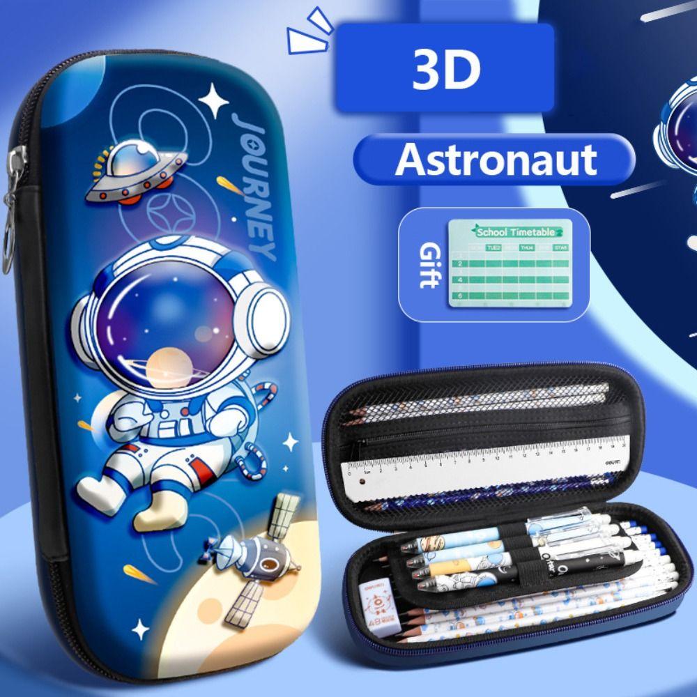 

3D Ручка Коробка Капибара/Панда/Астронавт Органайзер для Канцелярских Товаров Милая Сумка для Ручек Школа Офис Astronaut