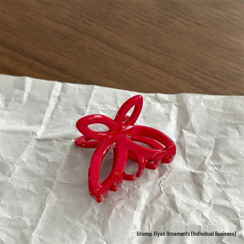 Small Acetate Butterfly Claw Clip for Women - Stylish Hair Accessory for Side Bangs & Half-Up Styles Acetate