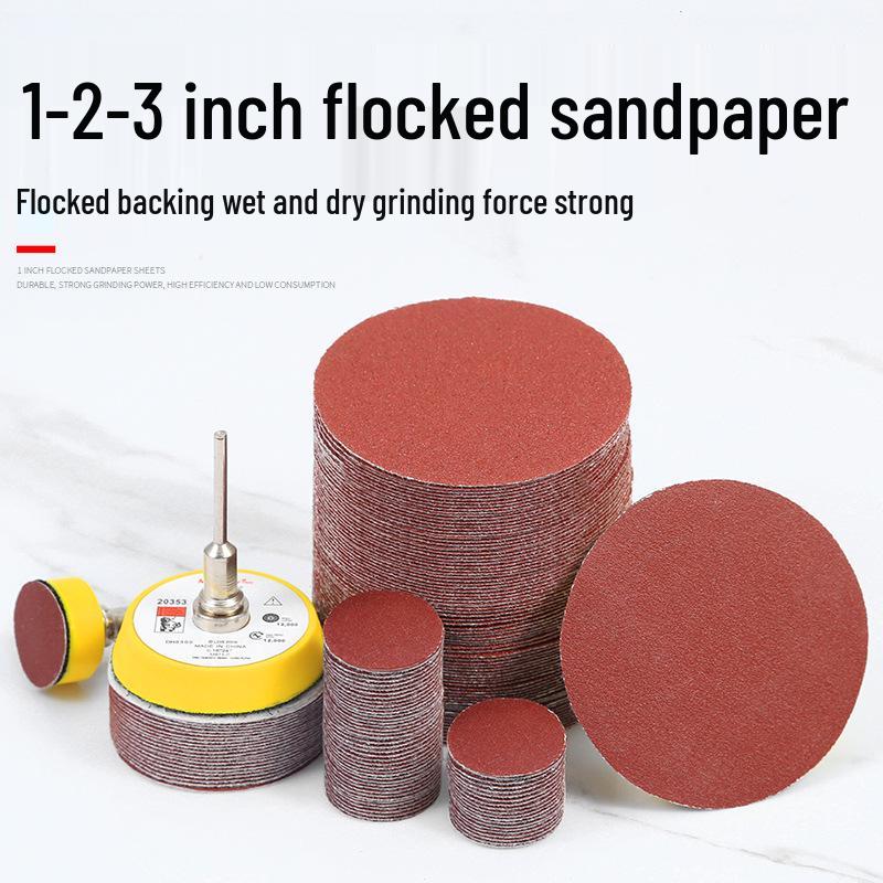Round Self-Adhesive Sanding Discs Set: 1-4 Inch Polishing Pads for Glass Grinding