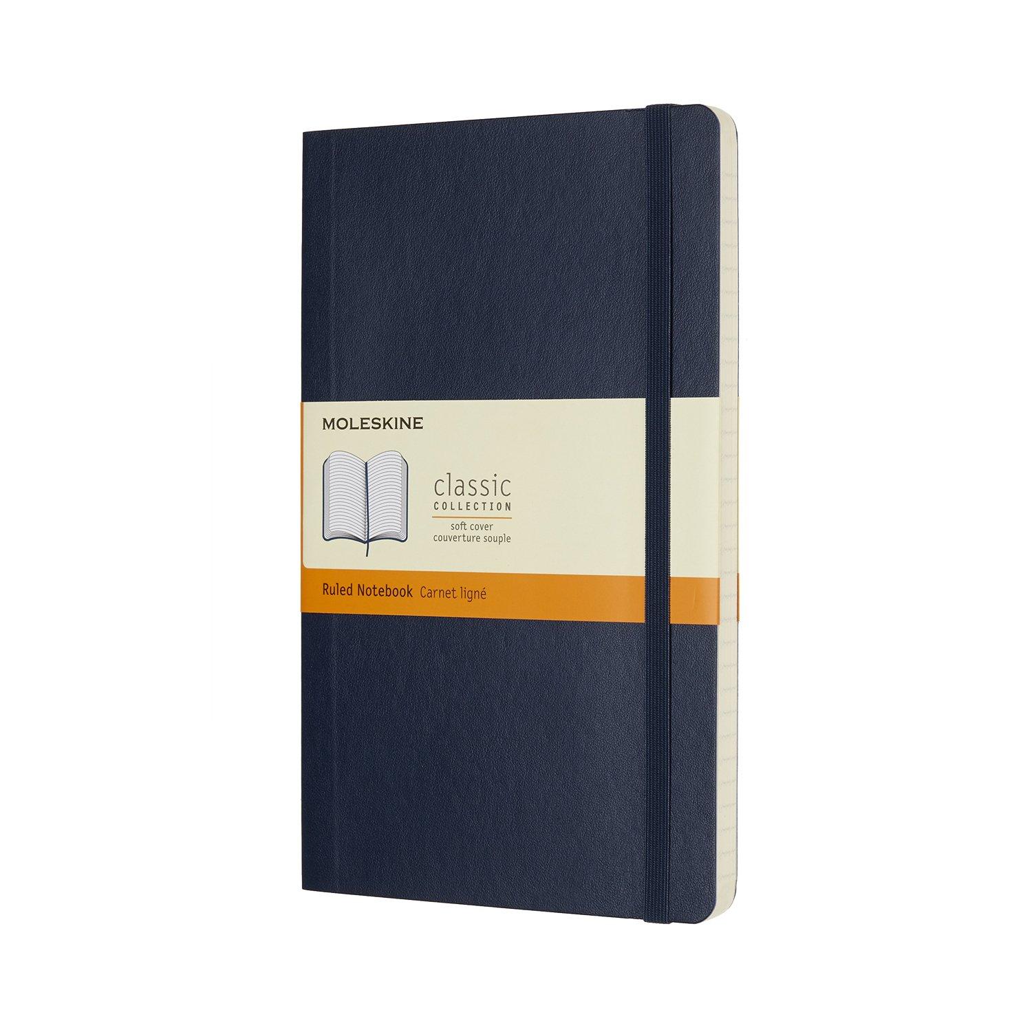 

Moleskine Notebook Classic Notebook Soft Cover Lined Large Size wide x 21cm Sapphire Blue QP616B20 (13cm long)