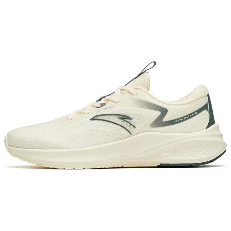 

Anta Road Run Anti Slip Wear Resistant Low Top Running Shoes Men s White Asphalt Gray 42