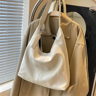 New Tote Bag Large-capacity Women's Bag Fashionable Commuter Shoulder Underarm Bag Daily Texture Soft Leather Bag