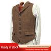 Men's Herringbone Pattern Vest - Perfect for Grooms and Weddings, Available In Stock