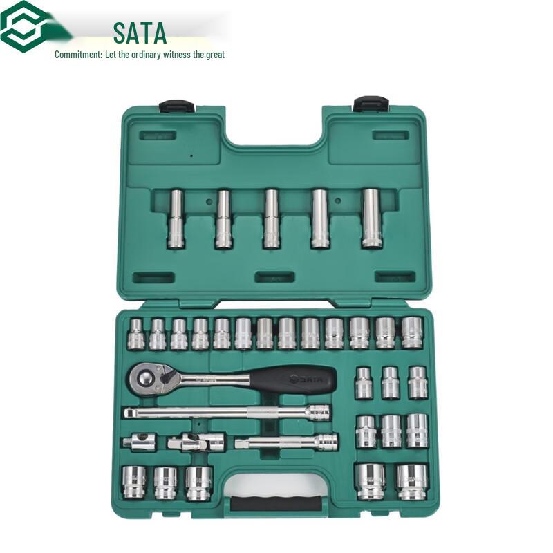 SATA 34-Piece Automotive Mechanic Socket Set