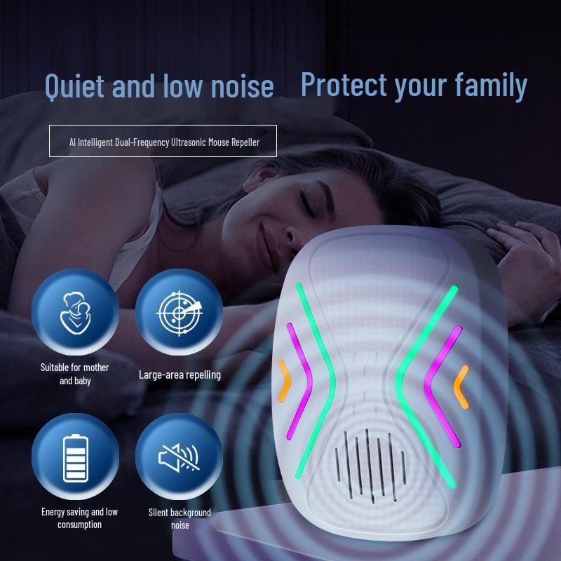 Ultraschallmaus- und Mückenabwehr mit Doppelfrequenz - Hochleistungs-KI-Lösung