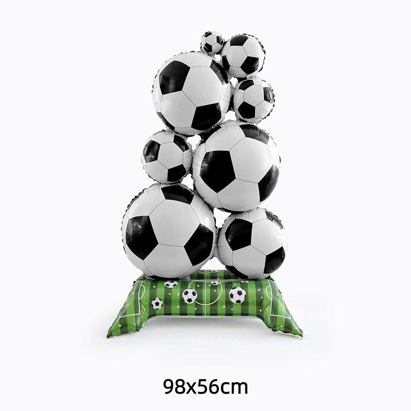

1pc standing football pile of aluminum foil balloons, suitable for football field decoration, birthday party decoration Other