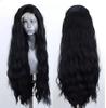 Platinum Blonde Wave Wig Synthetic Lace Front Wigs For Women Long Natural Wave Lace Hair White Black Pink Wig Loose Curl Cosplay