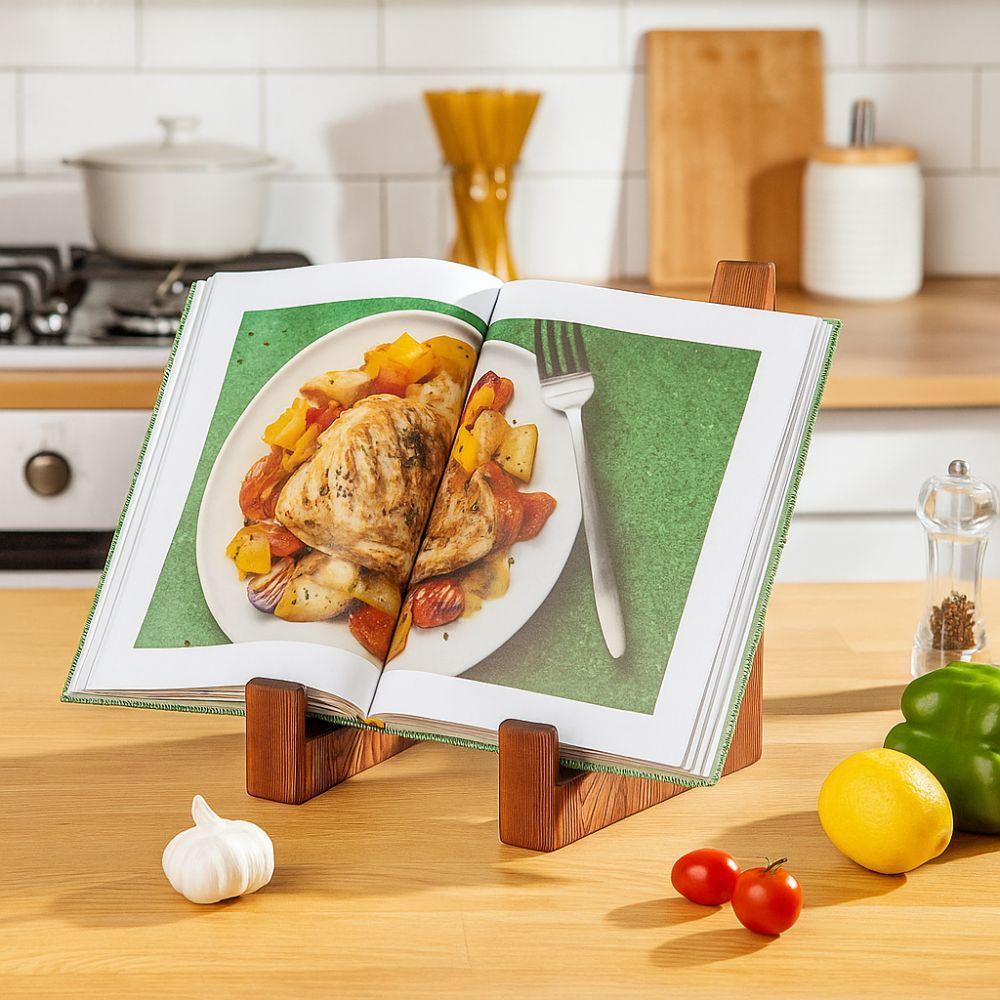 Decorative Wooden Cookbook Holder Multifunctional Display Stand Picture Frame Holder  Book Reading