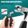 1*Pipe Bend Curved Nail Clippers With Large Opening,Anti-splash Storage Nail Scissors For The Elderly Thick Toenails Heavy Duty