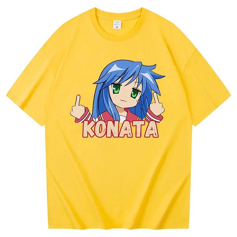 

Hot Anime Lucky Star T Shirt Cartoon Konata Izumi Kagami Women Aesthetic Tshirt Unisexga Unisex Print Oversize Tee Shirt 4XL