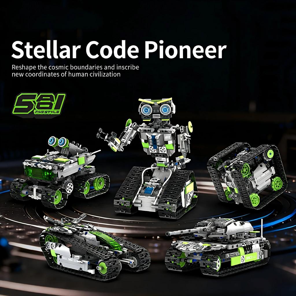 Programmable Remote Control Robot Children Toy Building Blocks Educational Assembly Puzzle Toys For Boys Kids Birthday Gifts