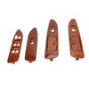 4pcs Window Switch Panel Set Front Rear Left Right for Land Cruiser J100 1998‑2007 Left Hand Drive Mahogany Color