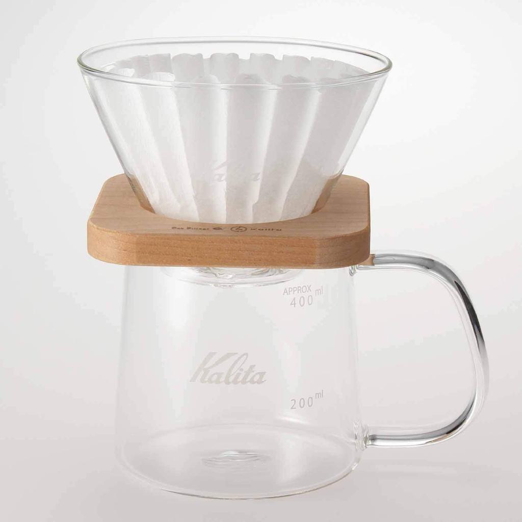 Sada čtvercových kávových dripperů Kalita pro 2–4 osoby WDG-185 #44315
