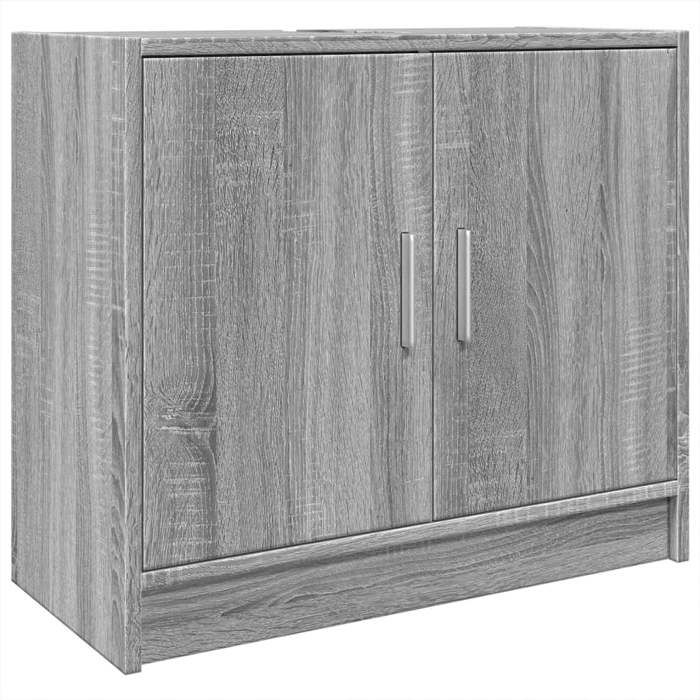 VidaXL Sink Cabinet Sonoma Grey 63x29x55 Cm Engineered Wood, Bathroom Cabinet, Storage Cabinet Room 848099