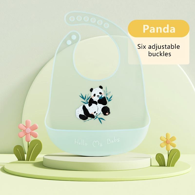 Soft Adjustable Silicone Baby Bib, Durable and Skin-friendly. Perfect for Toddler Daily Feeding.