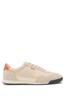 Suede Detail Mixed Material Sneakers for Size Beige [BOSS] Lace-Up Men, 43,
