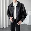 Men's Korean Style Retro Loose Leather Motorcycle Jacket