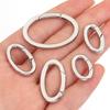 1/2pcs Oval 304 Stainless Steel O Ring Spring Clasps Openable Carabiner Keychain Bag Clips Hook Connectors for Jewelry Making
