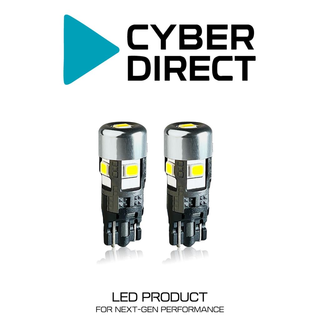 CYBERDIRECT CD102 T10 LED Position Bulb, 6500K White, Car Width Light, License Plate Light,
