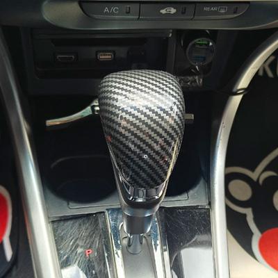 Car Carbon Texture Accessories Interior ABS Gear Shift Knob Cover For Honda Accord 9th 9.5th 2014 2015 2016 2017