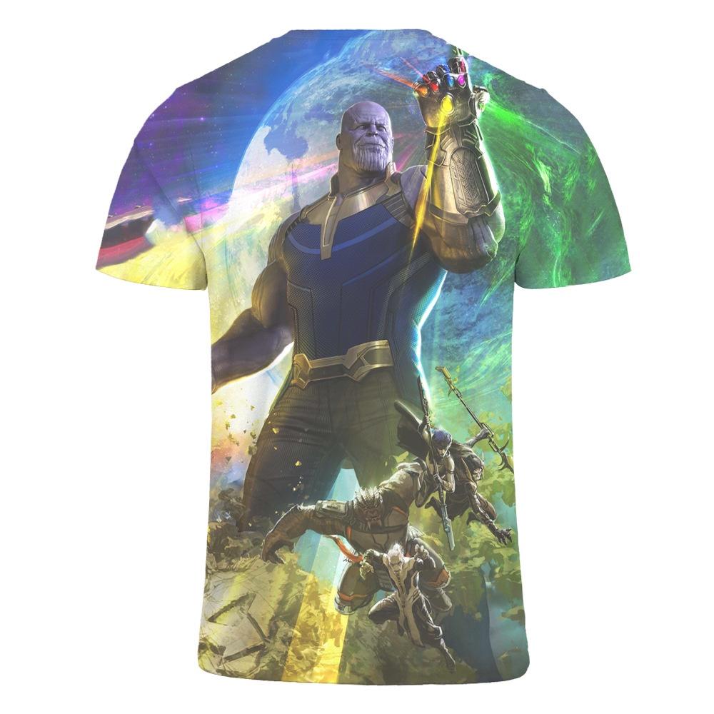 Premium Quality The Avengers Endgame Thanos Men Short Sleeve O-neck Graphic T Shirt Tops Blouse