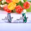 New Luxury Rectangular Cubic Zirconia Rings for Women Multicolored/Green Colors Chic Wedding Engagement Bands Fashion Jewelry