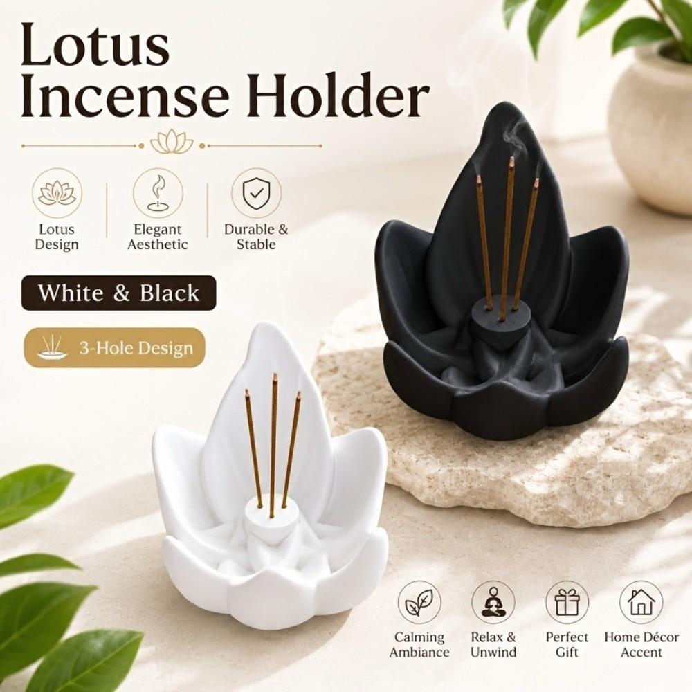 3D Printing Lotus Incense Burner 3 Hole Lotus Incense Stick Incense Stick Burner  Purify Air