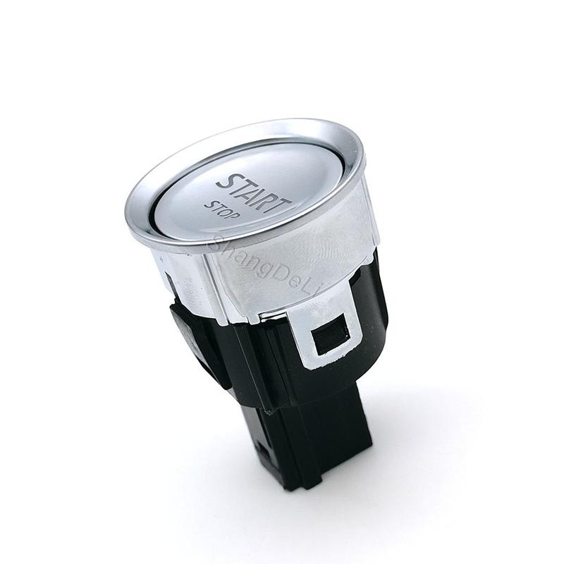1 Stück Silber Auto Motor Start Stop Schalter Knopf Passend für Peugeot 4008 5008 508 Zubehör