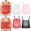 Sissy-undertøy for menn Gjennomsiktig blonderundertøyskjole Sexy Chemise Temptation nattøy