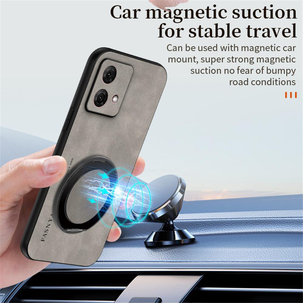 Luxury Sheepskin Magnetic Leather Holder Phone Case For Motorola MOTO G14 G24 G34 G54 G84 G22 Stand Shockproof Back Cover Fundas