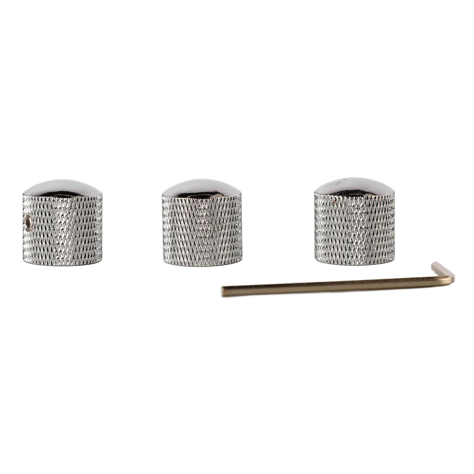 

3 шт., двойные ручки для гитары, металлический регулятор тона, замена для электрогитары, бас GD105, хром