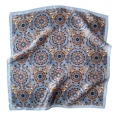 New 100% Natural Real Silk Scarf Fashion Women Summer Beach Small 53*53cm Neck Scarves Shawl Bandana Hijab Pashmina Poncho 2026